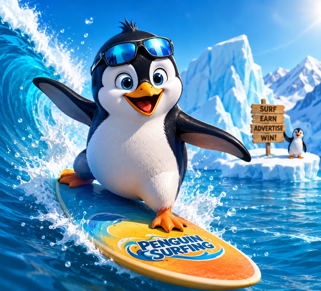 Surfing Penguin